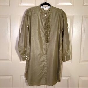 DKNY lightweight cotton button front …